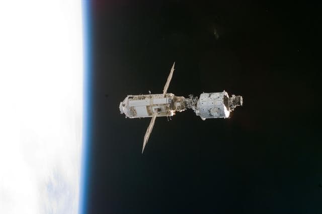 NASA image: View of the International Space Station in orbit