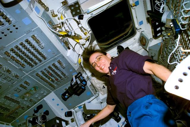 NASA image: Currie on aft flight deck