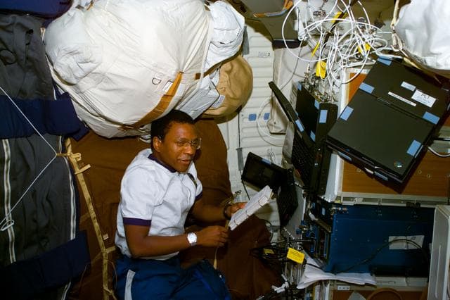 NASA image: Anderson on middeck