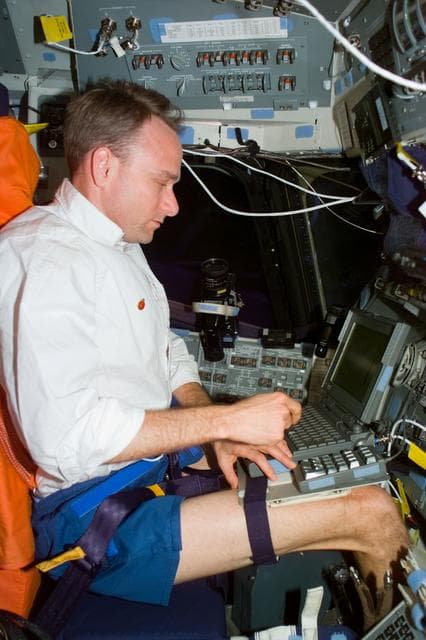 NASA image: RME 1333 - Pilot Edwards engages in experiments