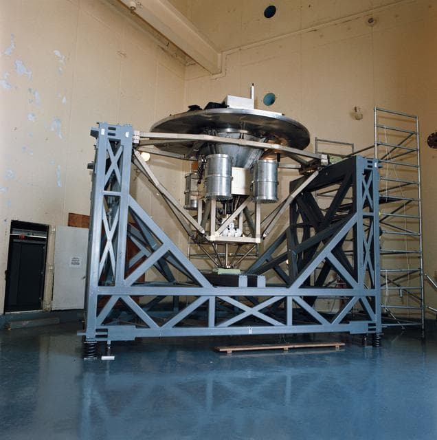 NASA image: Wake Shield Facility on test stand at JSC