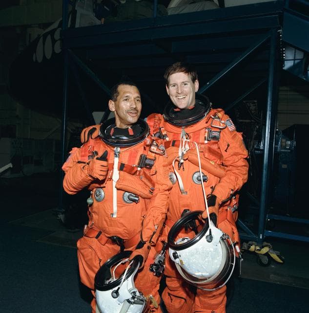 NASA image: STS-60 crew during egress training
