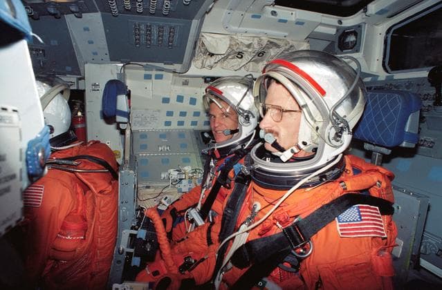 NASA image: Astronaut Scott Parazynski during egress training