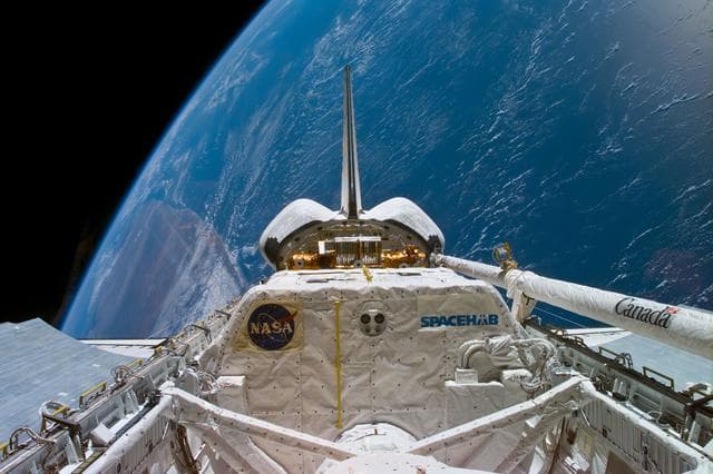 NASA image: View of the STS-95 orbiter Discovery's payload bay