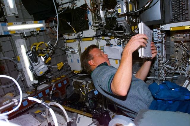 NASA image: Lindsey works with ASTROCULTURE notes