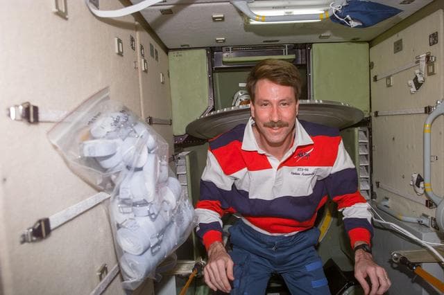 NASA image: Kent Rominger in FGB/Zarya module