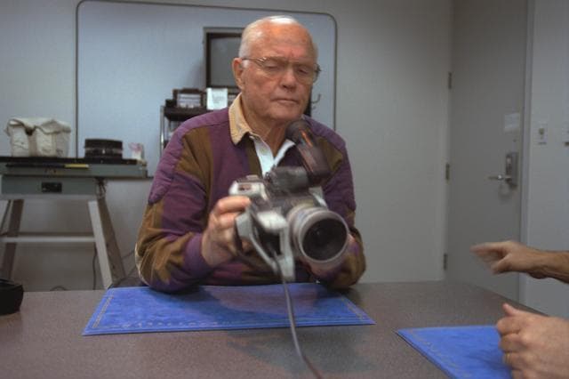 NASA image: Various views of STS-95 Senator John Glenn during training