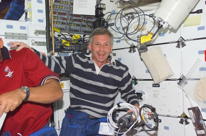 NASA image: CDR Cockrell on middeck with camera
