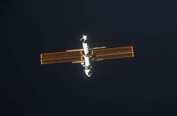 NASA image: ISS during approach and rendezvous