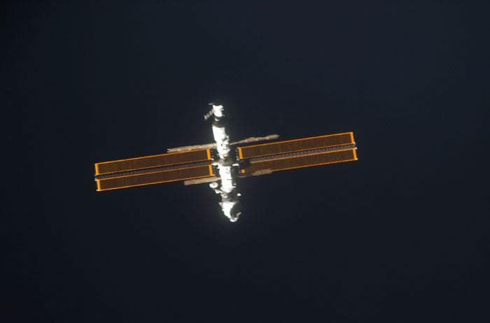 NASA image: ISS during approach and rendezvous