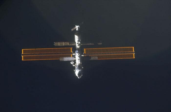 NASA image: ISS during approach and rendezvous