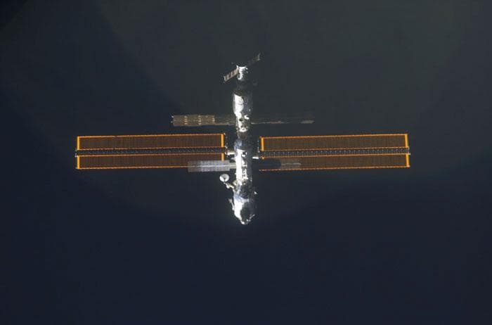 NASA image: ISS during approach and rendezvous