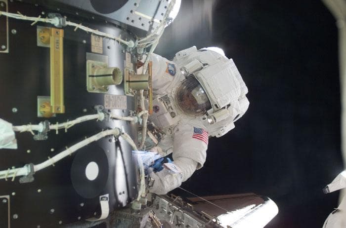 NASA image: MS Curbeam during EVA on PMA-3