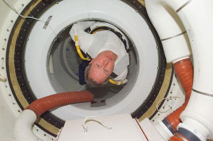 NASA image: MS Jones in airlock