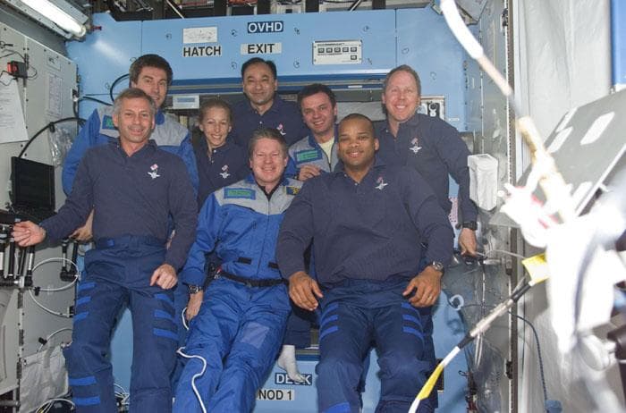 NASA image: Joint Expedition One and STS-98 crew portrait