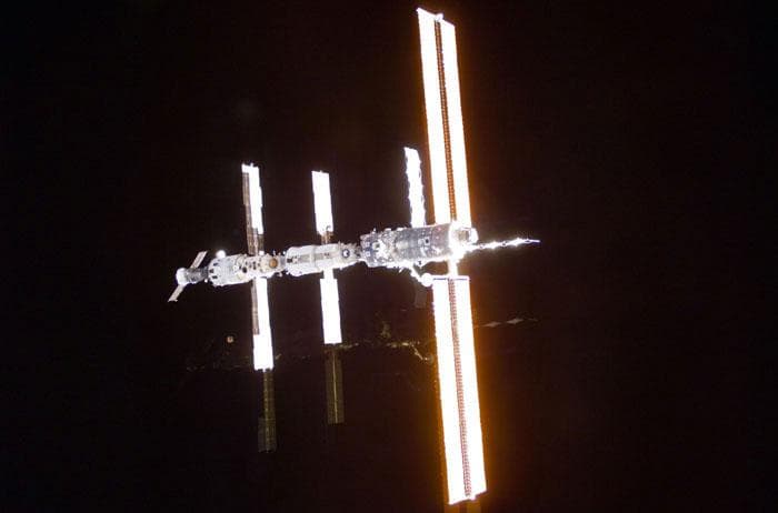 NASA image: ISS seen during flyaround