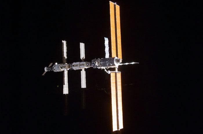 NASA image: ISS seen during flyaround
