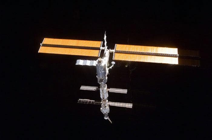 NASA image: ISS seen during flyaround