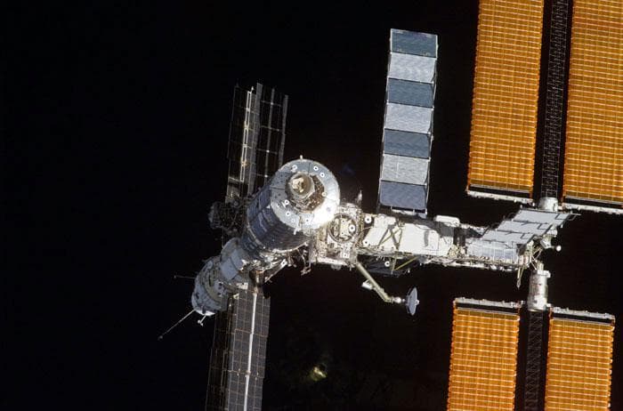 NASA image: ISS seen during flyaround