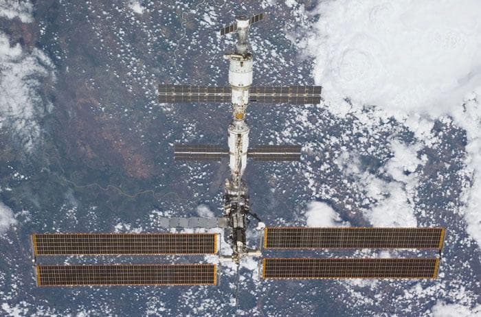 NASA image: ISS seen during flyaround