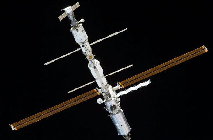 NASA image: ISS seen during flyaround