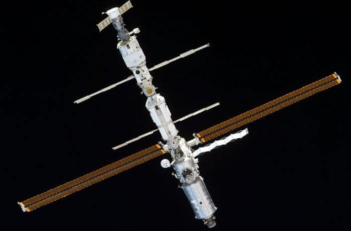 NASA image: ISS seen during flyaround