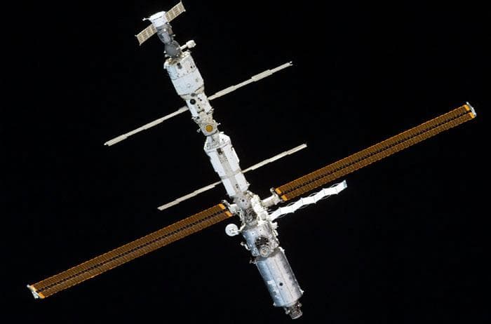 NASA image: ISS seen during flyaround