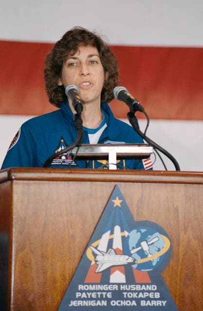 NASA image: STS-96 crew return ceremony at Ellington Field, June 7, 1999