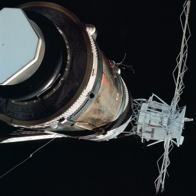 NASA image: Rendezvous and Fly Around Inspection of Skylab I Orbital Space Station