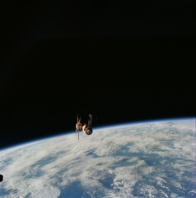 NASA image: Skylab 2 Farewell View from the Departing Skylab Command/Service Module