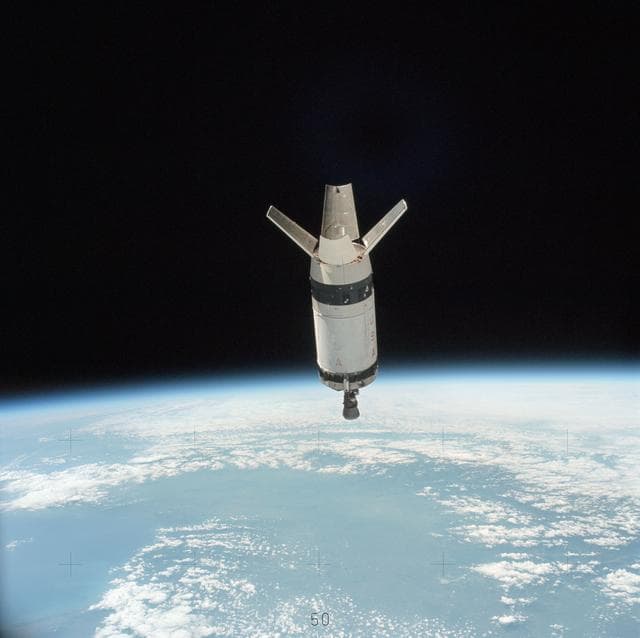 NASA image: View of the expended S-IVB second stage of Skylab 3 space vehicle