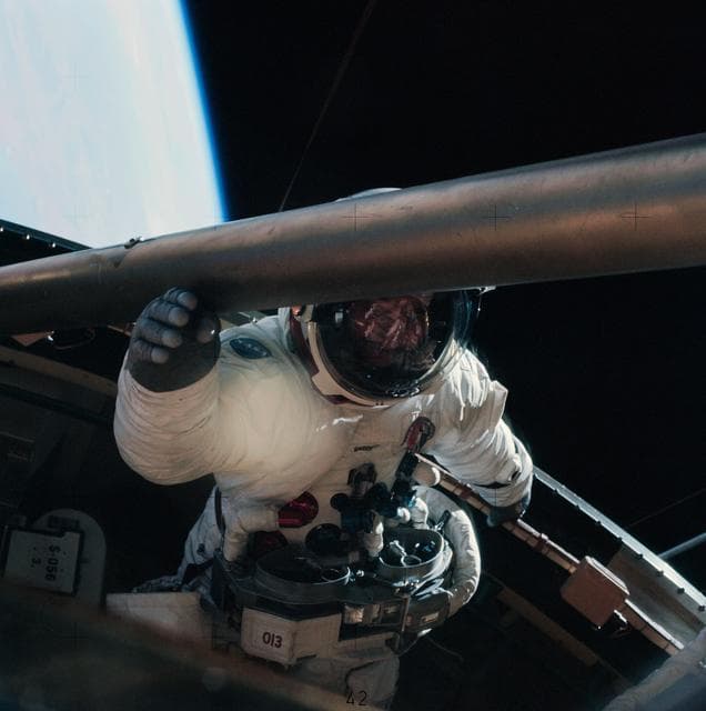 NASA image: Skylab 3, Owen K. Garriott on EVA