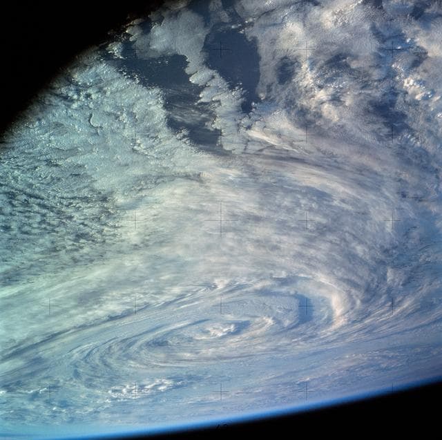 NASA image: View of a South Pacific storm photographed from Skylab space station