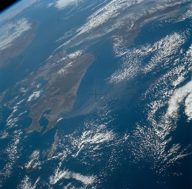 NASA image: View of Island of Kyushu, Japan from Skylab