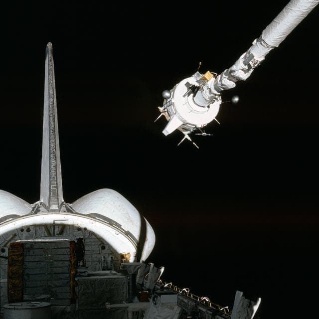 View of the Columbia's remote manipulator system
