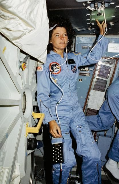 NASA image: Mission Specialist (MS) Ride on middeck