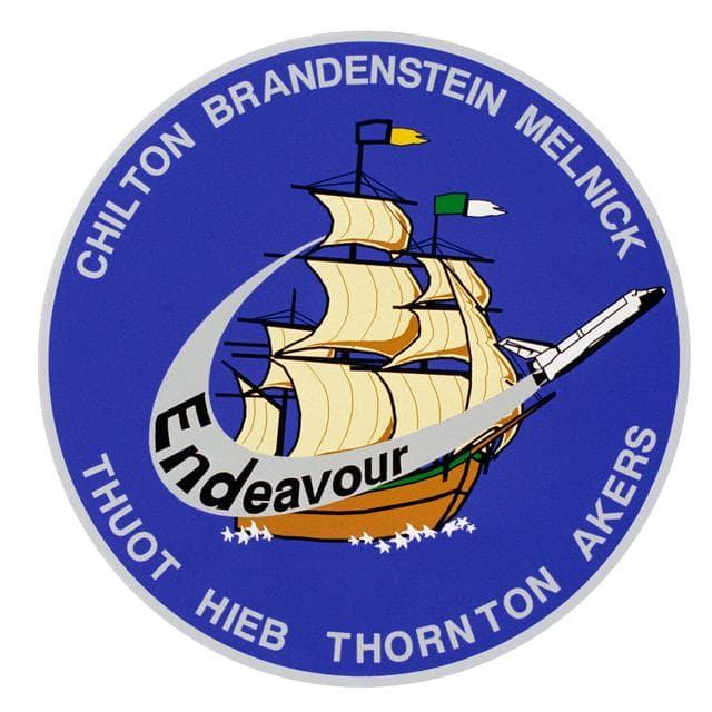 NASA image: STS-49 Endeavour, Orbiter Vehicle (OV) 105, crew insignia