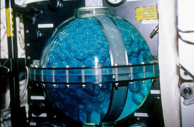 NASA image: Detail view of the Fluid Acquisition and Resupply Equipment experiment.