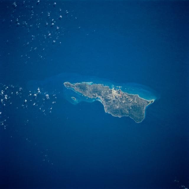 NASA image: St. Croix, U.S. Virgin Islands, Caribbean Sea