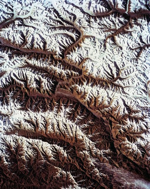 NASA image: STS-56 Earth observation of Karakorum Range of north India