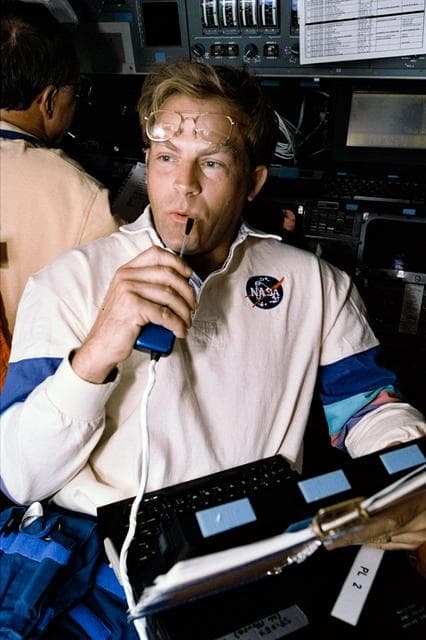 NASA image: Astronaut Mark Lee talks to ground controllers about SPIFEX