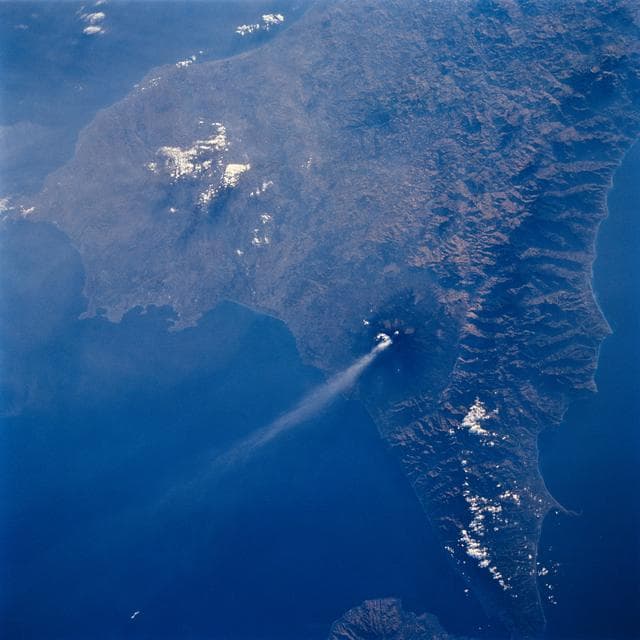 NASA image: Mt. Etna, Sicily as seen from STS-64