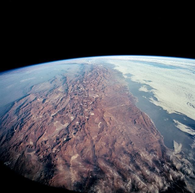 NASA image: STS-65 Earth observation of Northern Chile & Andes Mtns taken from OV-102
