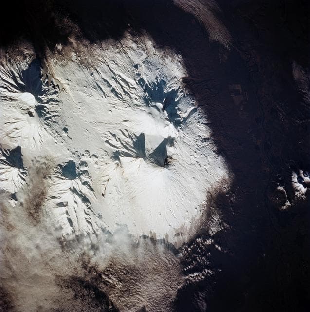 NASA image: Eruption of Kliuchevskoi volcano