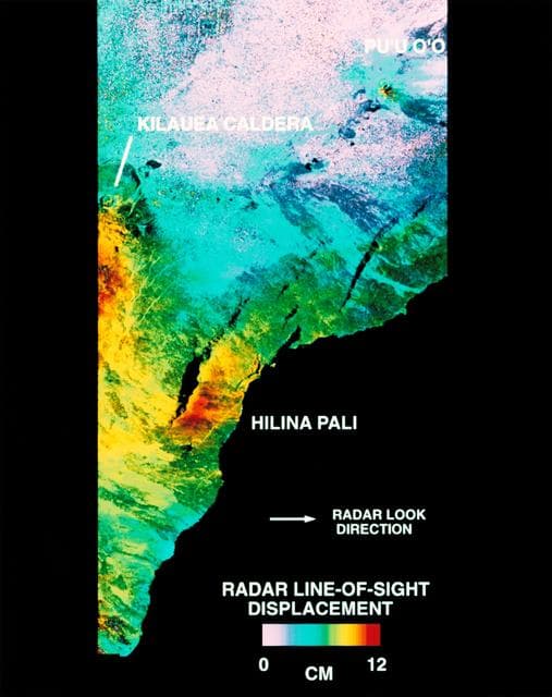 NASA image: STS-68 radar image: Kilauea, Hawaii