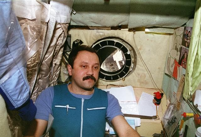 NASA image: Crewmember activity in the Mir Space Station