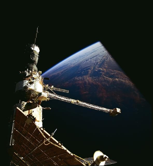NASA image: Mir Space Station views taken during STS-76 mission