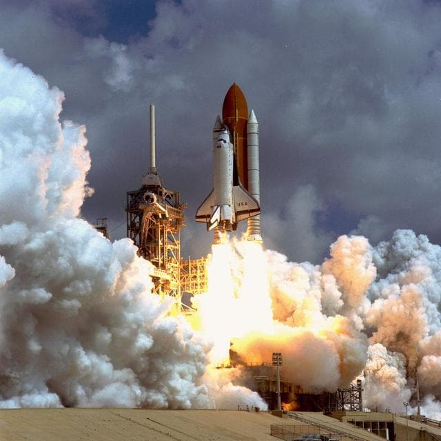 NASA image: STS-78 Columbia, OV-102, liftoff from KSC Launch Pad 39B