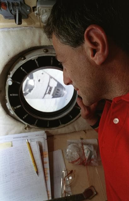 NASA image: STS-79 and Mir 22 crew aboard the Mir space station