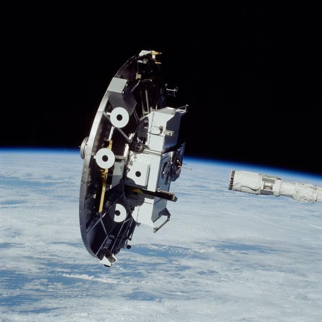 NASA image: WSF, released from RMS end effector